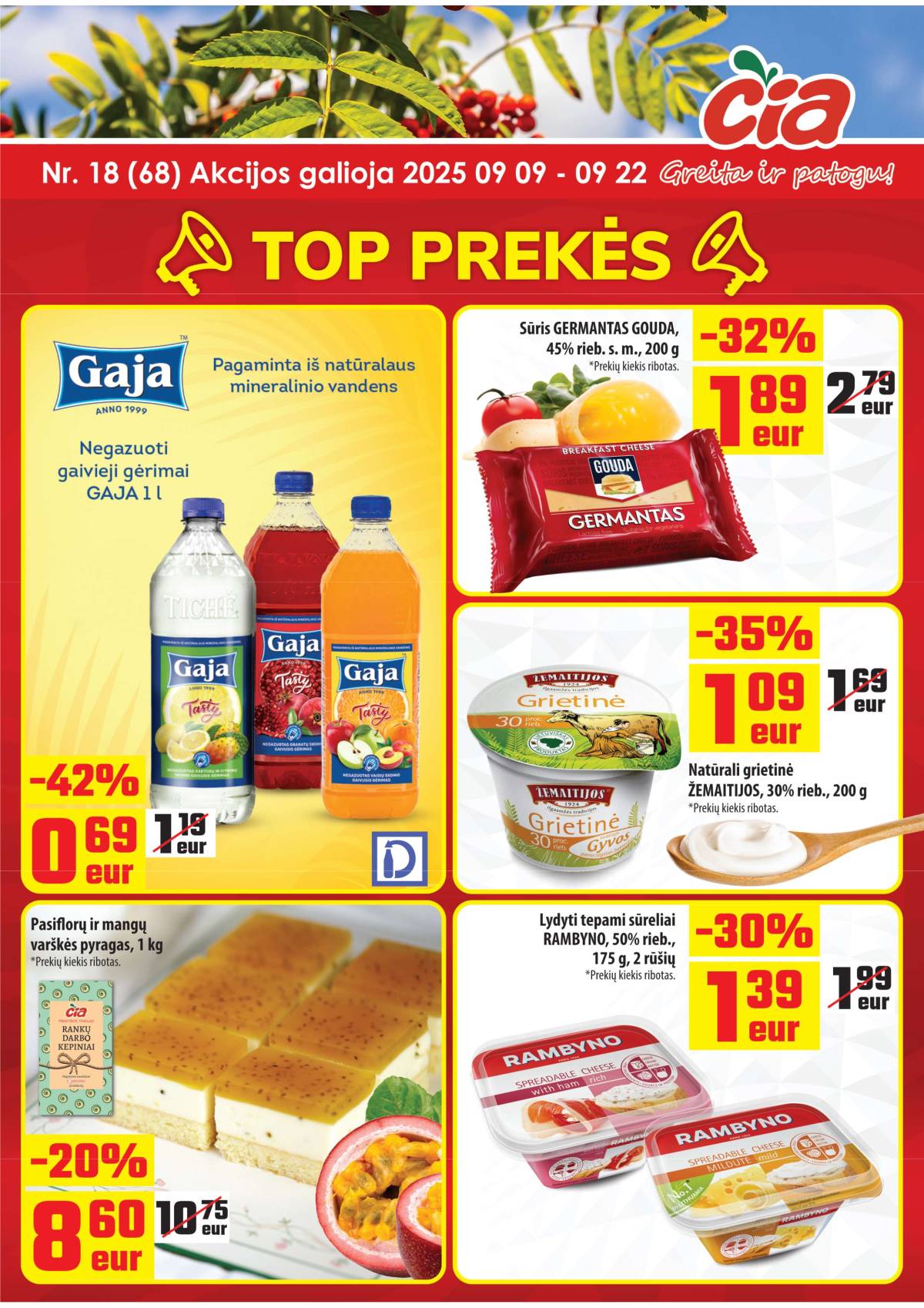 Čia Market - ČIA MARKET akcijų leidinys Nr. 18 (68) 1 puslapis