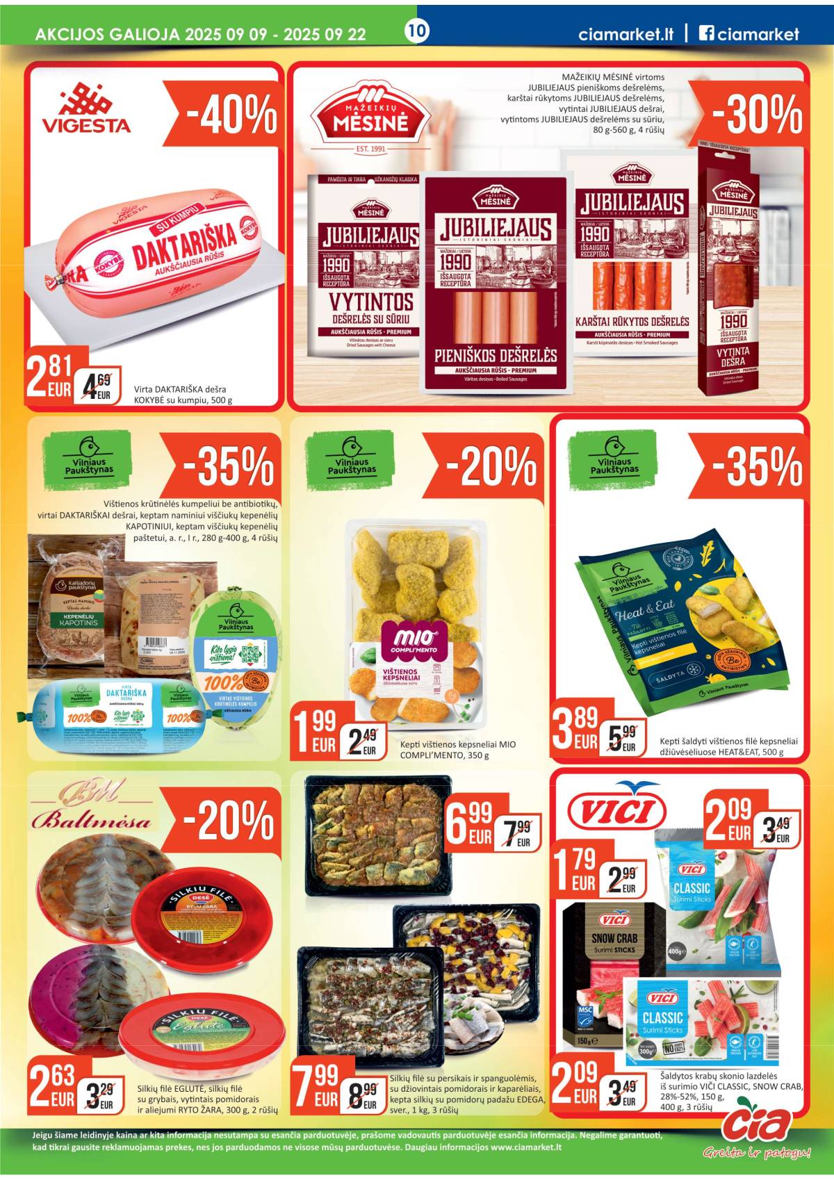 Čia Market - ČIA MARKET akcijų leidinys Nr. 18 (68) 10 puslapis