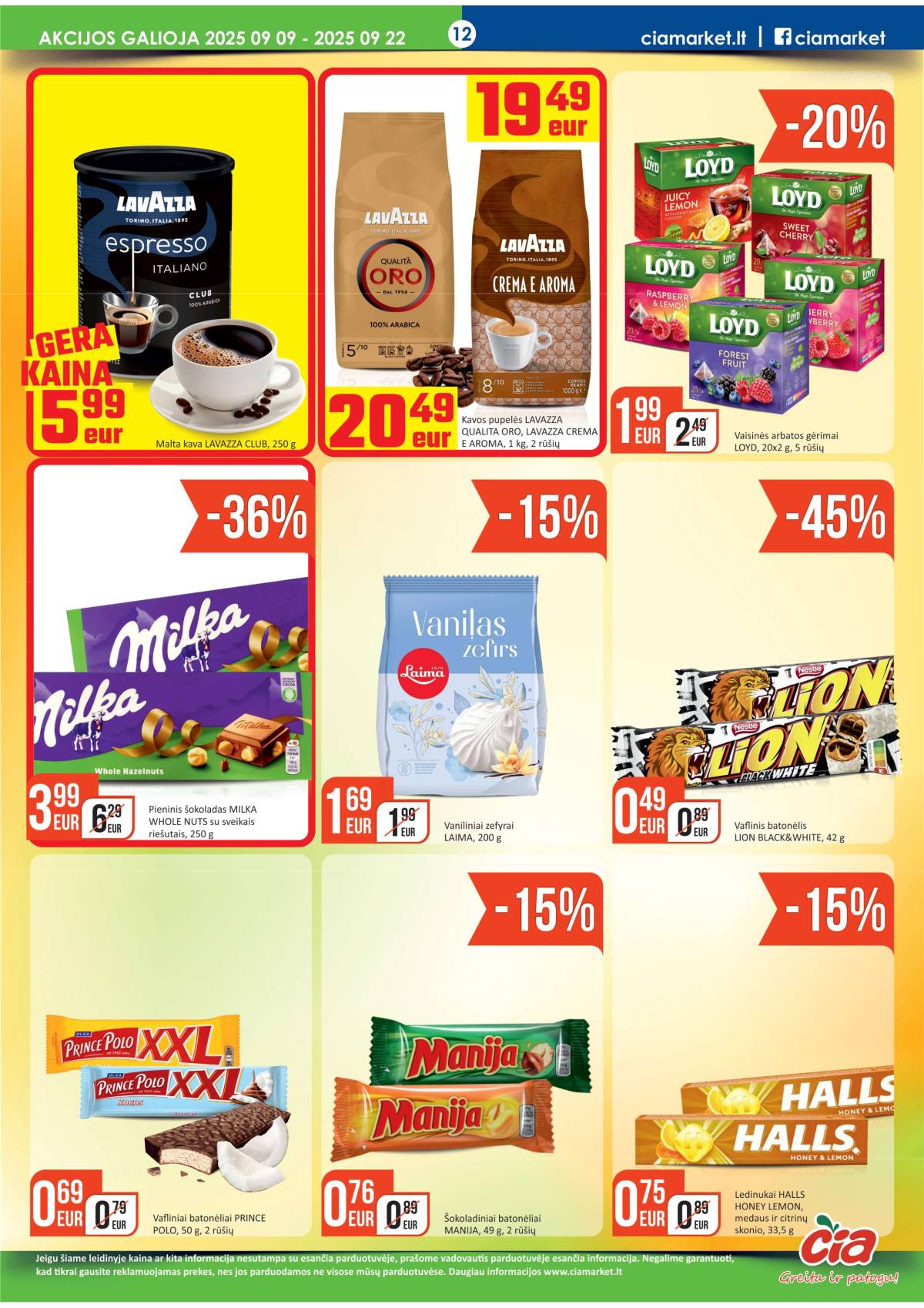 Čia Market - ČIA MARKET akcijų leidinys Nr. 18 (68) 12 puslapis