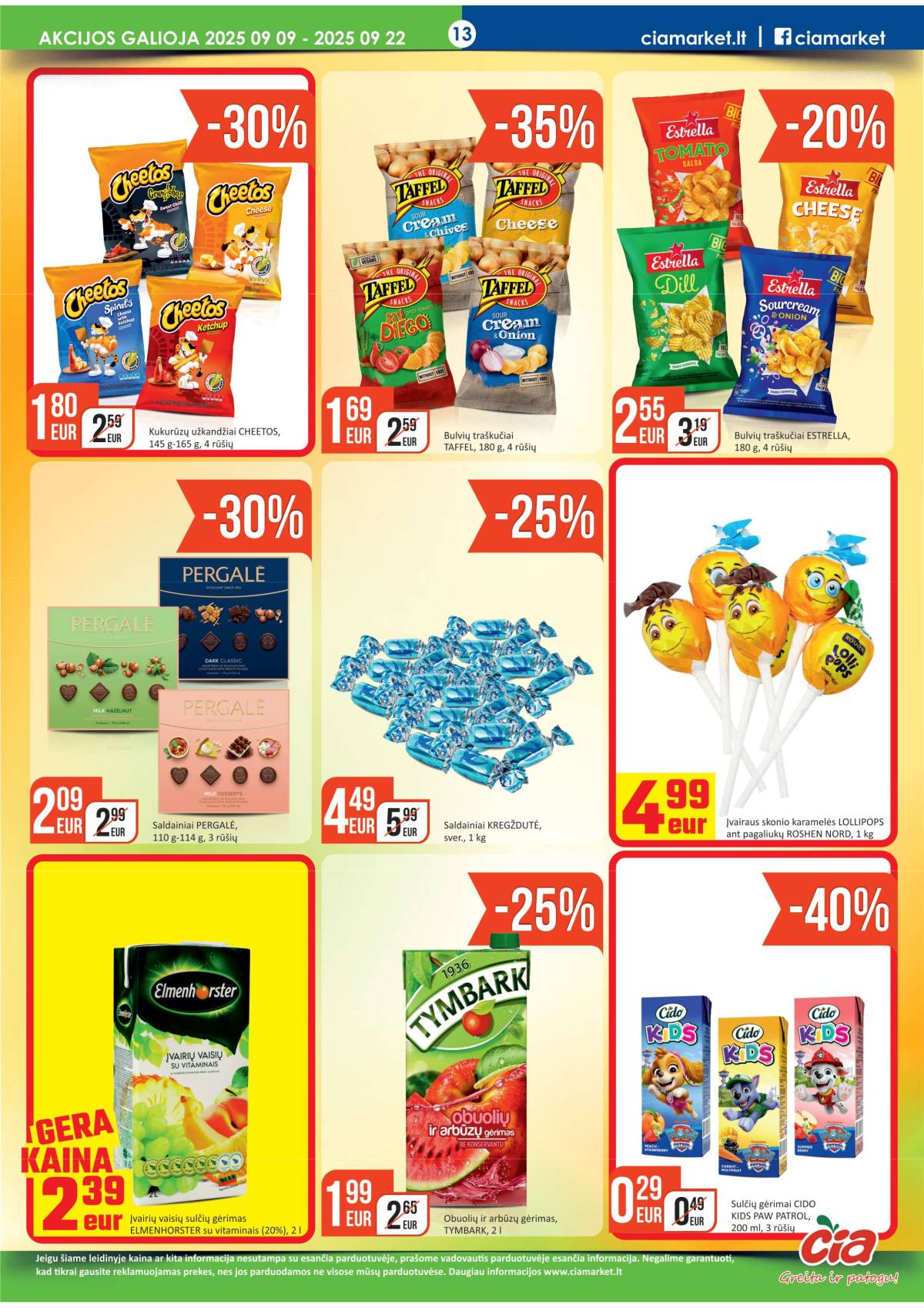 Čia Market - ČIA MARKET akcijų leidinys Nr. 18 (68) 13 puslapis