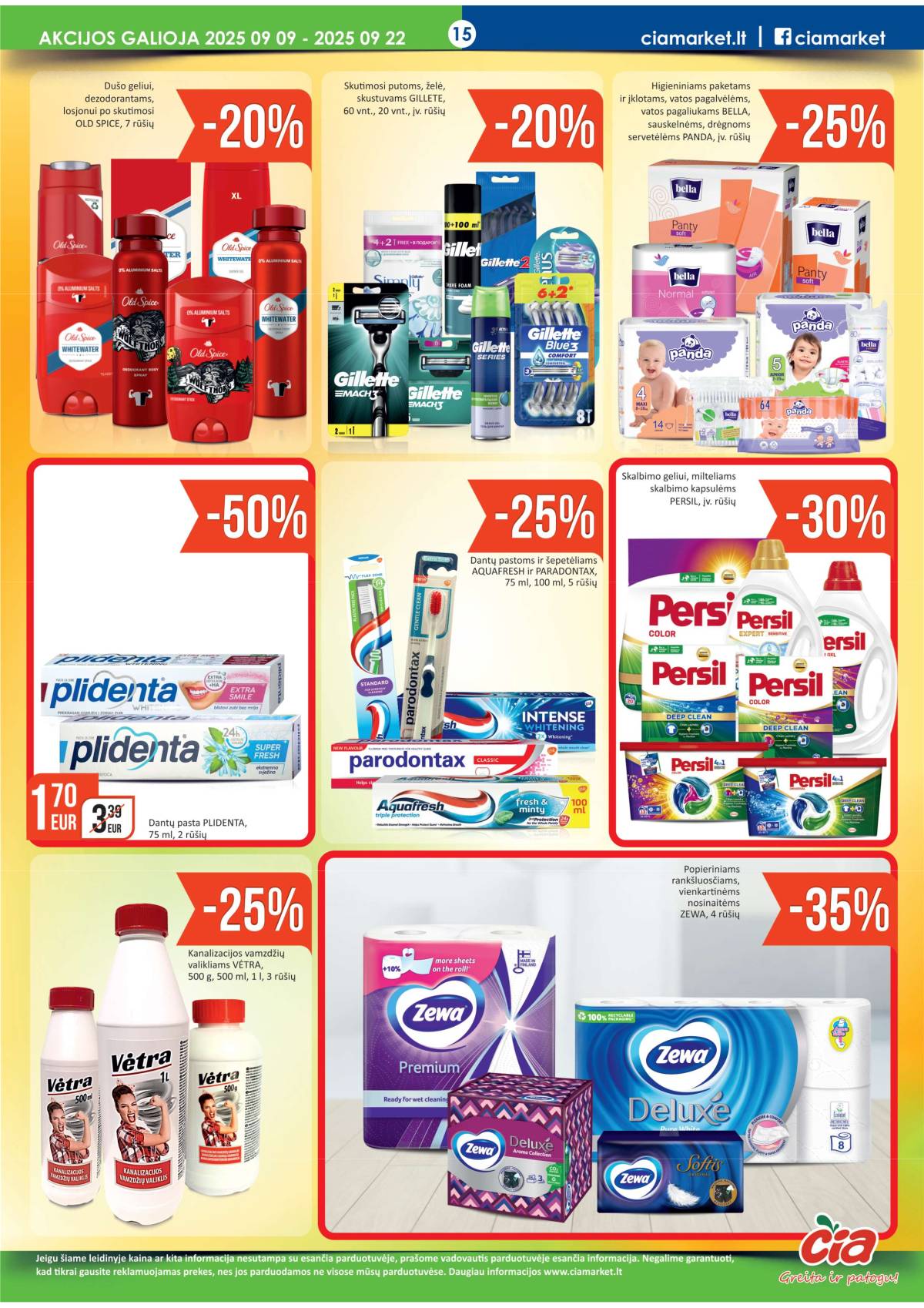 Čia Market - ČIA MARKET akcijų leidinys Nr. 18 (68) 15 puslapis