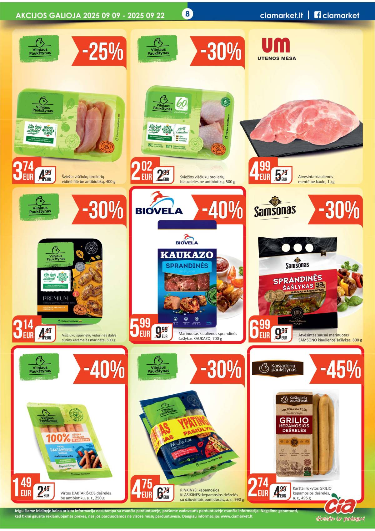 Čia Market - ČIA MARKET akcijų leidinys Nr. 18 (68) 8 puslapis