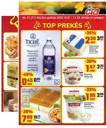 Čia Market - ČIA MARKET akcijų leidinys Nr. 21 (71) 2025-10-21 – 2025-11-03
