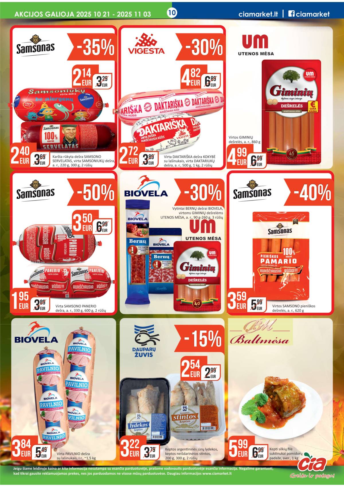 Čia Market - ČIA MARKET akcijų leidinys Nr. 21 (71) 10 puslapis