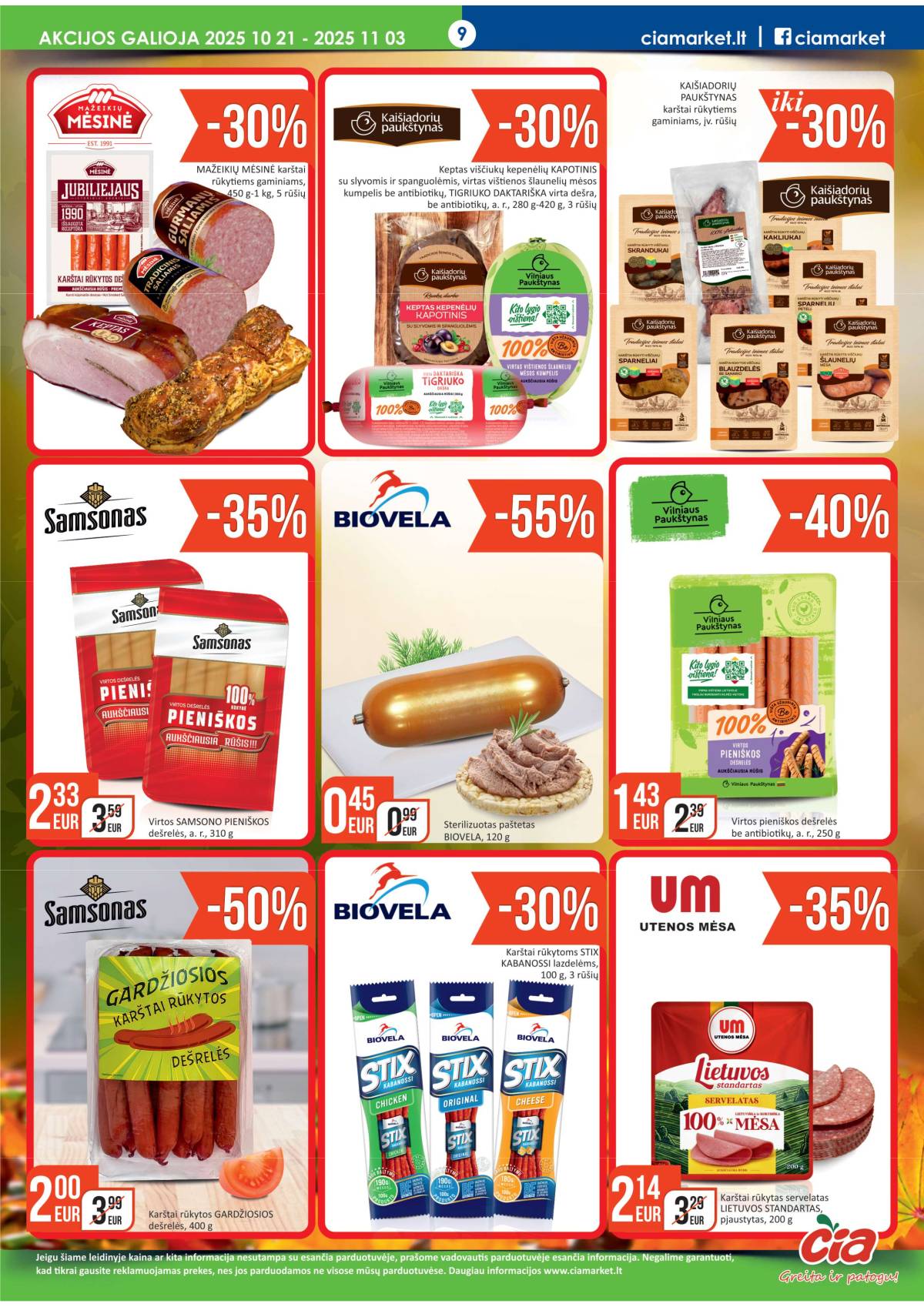 Čia Market - ČIA MARKET akcijų leidinys Nr. 21 (71) 9 puslapis