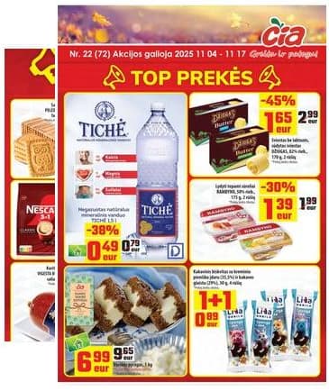 Čia Market - ČIA MARKET akcijų leidinys Nr. 22 | 2025-11-04 - 2025-11-17 2025-11-04 – 2025-11-17