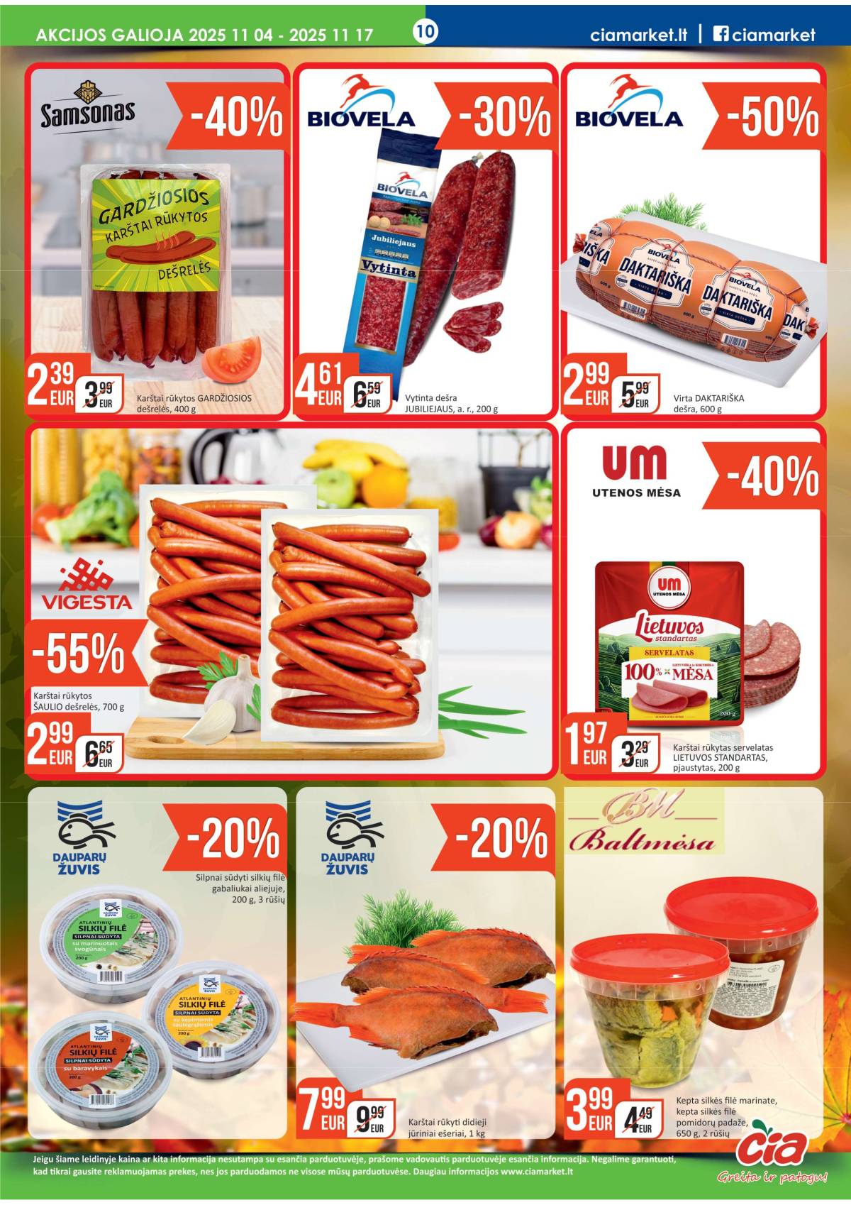 Čia Market - ČIA MARKET akcijų leidinys Nr. 22 | 2025-11-04 - 2025-11-17 10 puslapis