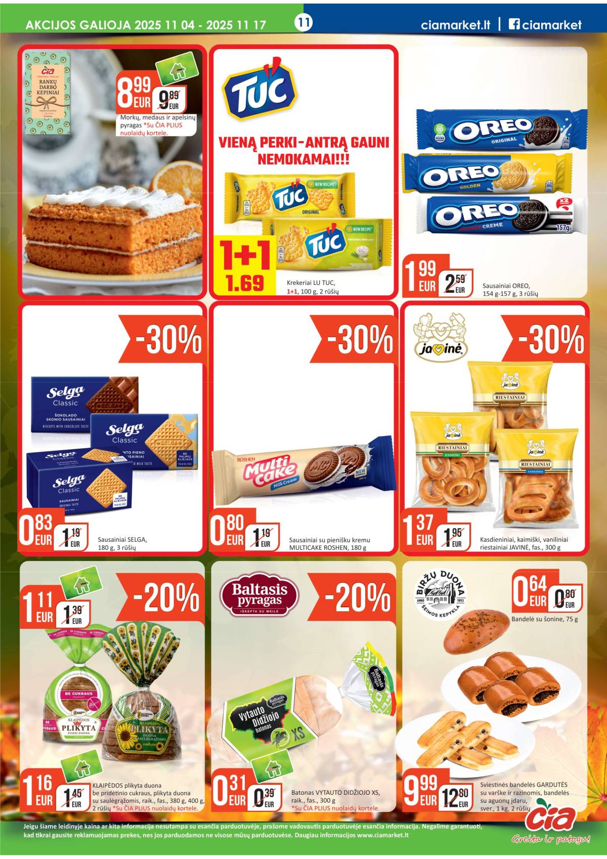 Čia Market - ČIA MARKET akcijų leidinys Nr. 22 | 2025-11-04 - 2025-11-17 11 puslapis