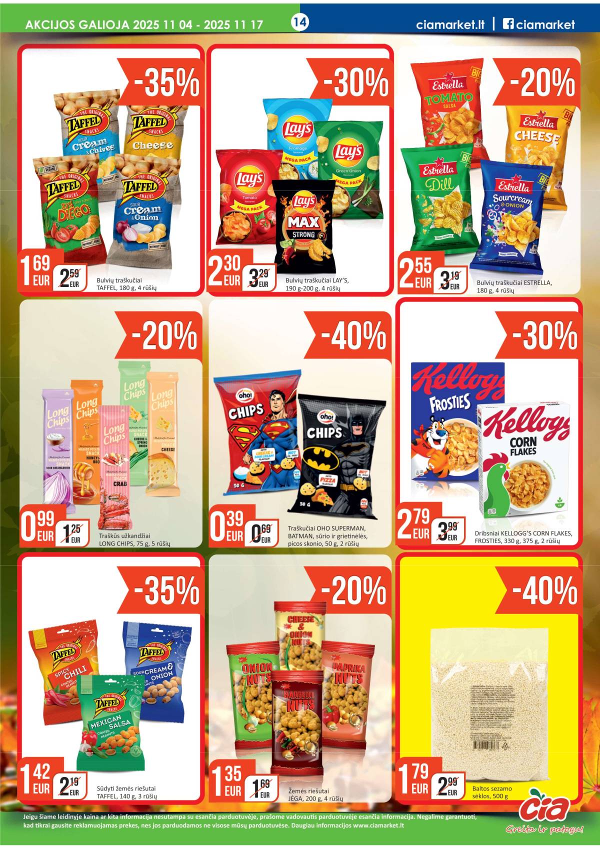 Čia Market - ČIA MARKET akcijų leidinys Nr. 22 | 2025-11-04 - 2025-11-17 14 puslapis