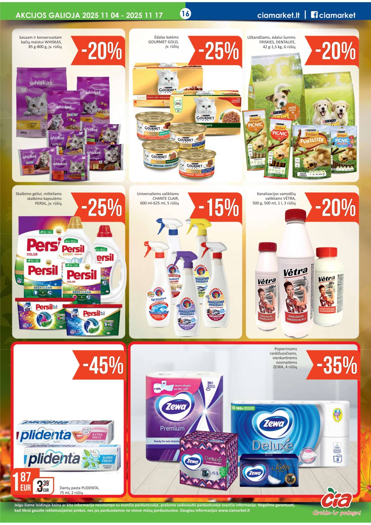 Čia Market - ČIA MARKET akcijų leidinys Nr. 22 | 2025-11-04 - 2025-11-17 16 puslapis