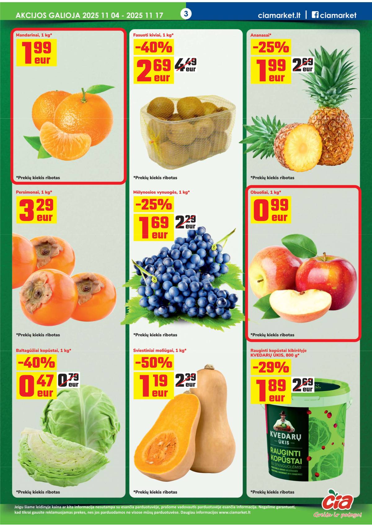 Čia Market - ČIA MARKET akcijų leidinys Nr. 22 | 2025-11-04 - 2025-11-17 3 puslapis