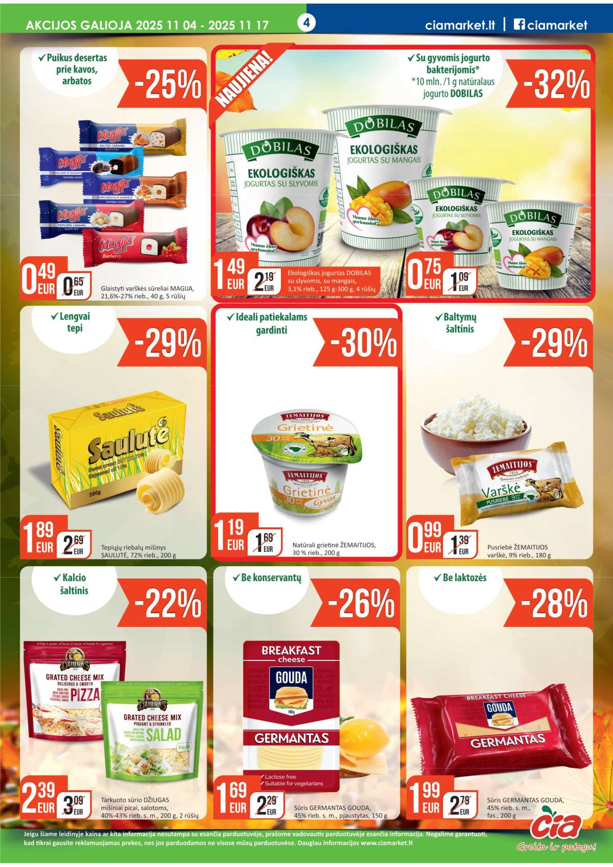 Čia Market - ČIA MARKET akcijų leidinys Nr. 22 | 2025-11-04 - 2025-11-17 4 puslapis