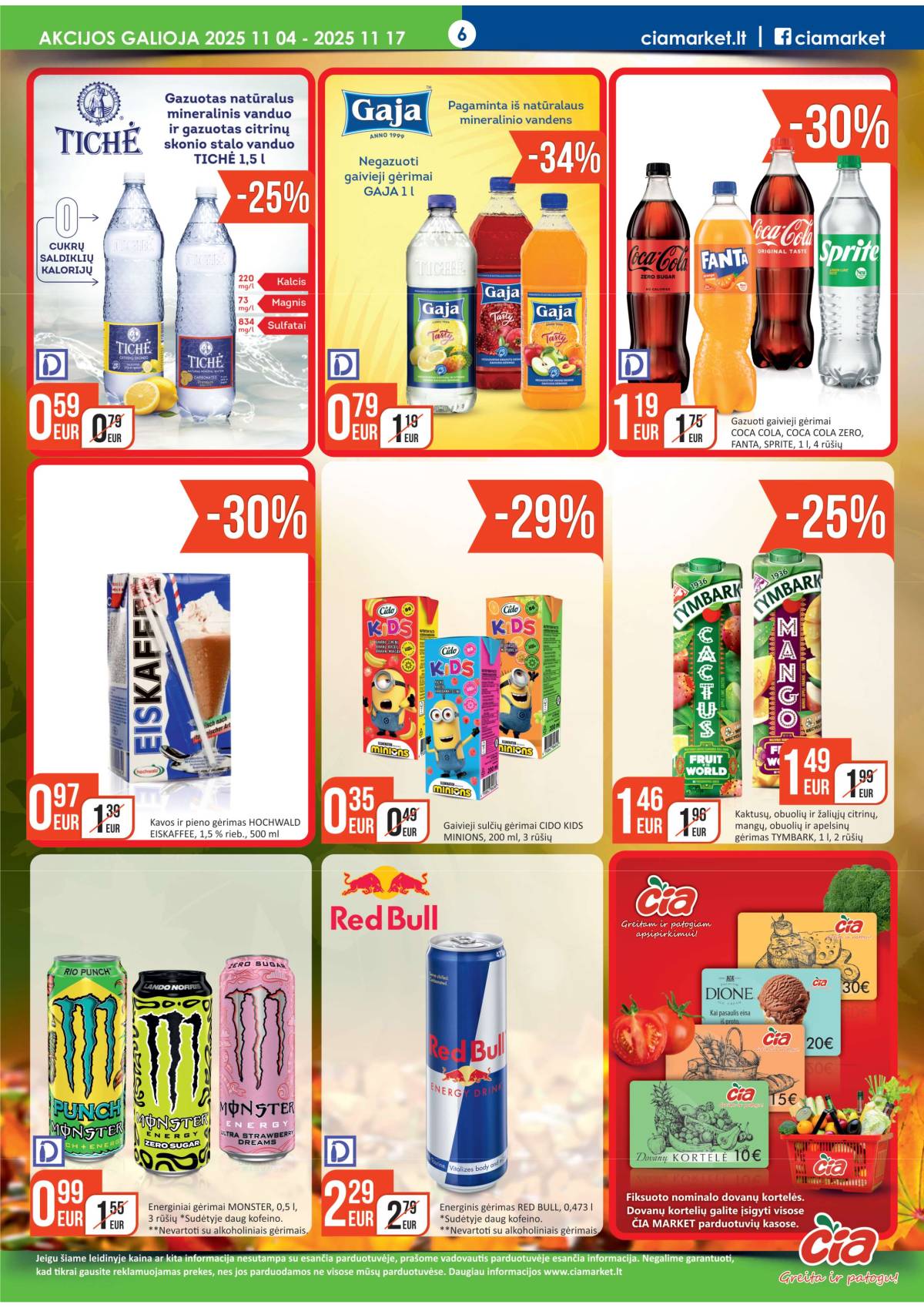 Čia Market - ČIA MARKET akcijų leidinys Nr. 22 | 2025-11-04 - 2025-11-17 6 puslapis