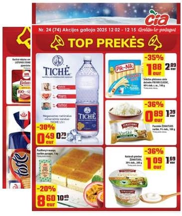 Čia Market - ČIA MARKET akcijų leidinys Nr. 24 (74) 2025-12-02 – 2025-12-15