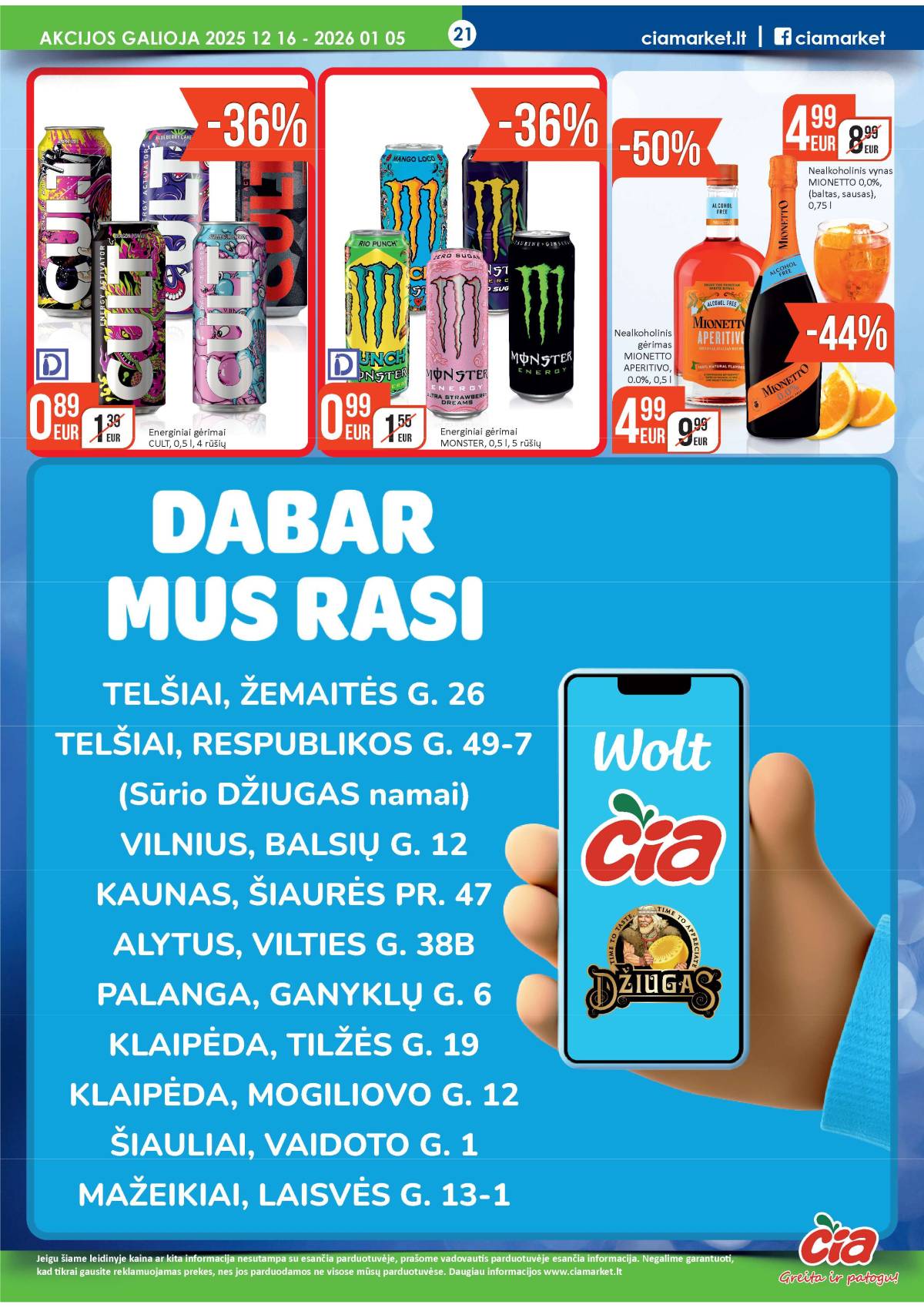 Čia Market - ČIA MARKET akcijų leidinys Nr. 25 (75) 21 puslapis