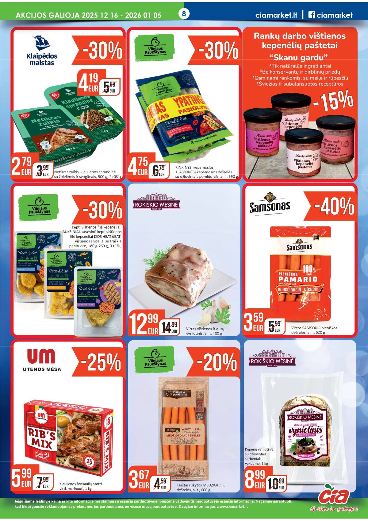 Čia Market - ČIA MARKET akcijų leidinys Nr. 25 (75) 8 puslapis