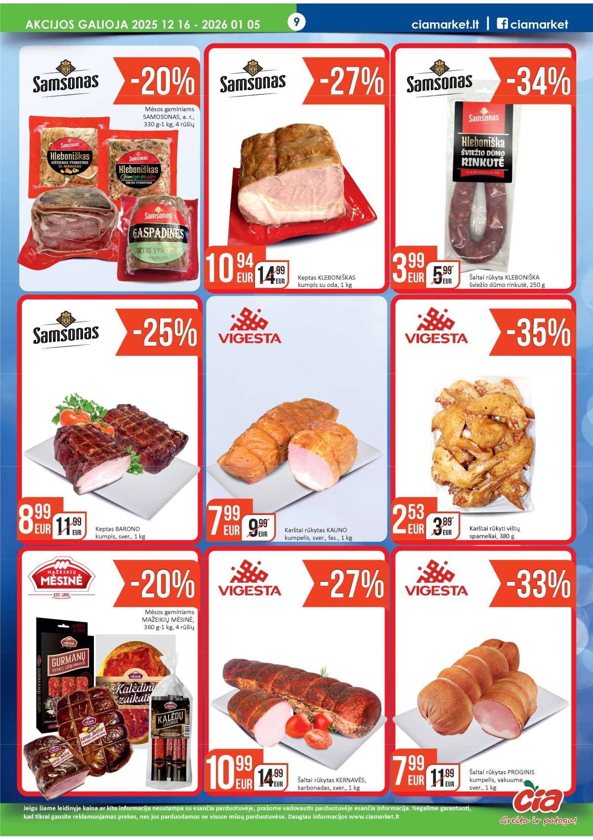 Čia Market - ČIA MARKET akcijų leidinys Nr. 25 (75) 9 puslapis