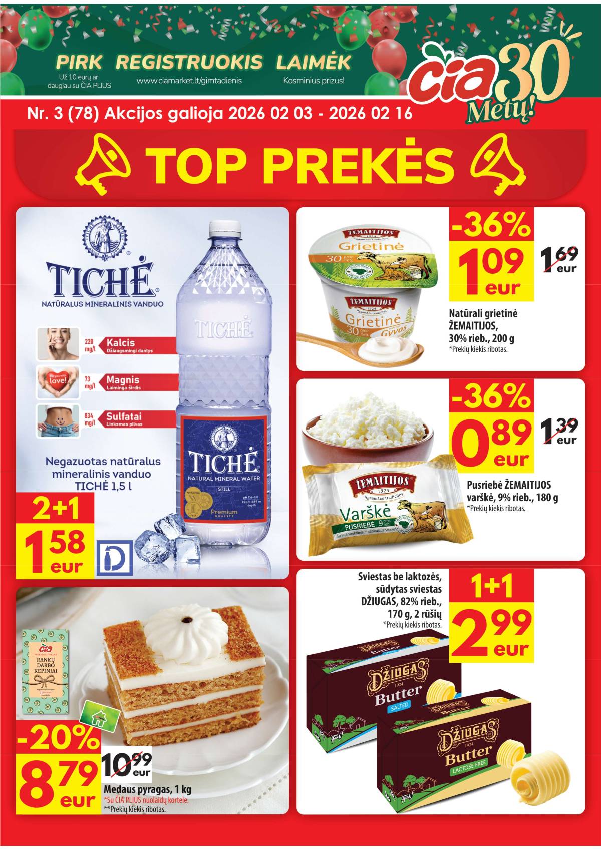 Čia Market - ČIA MARKET akcijų leidinys Nr. 3 (78) 1 puslapis