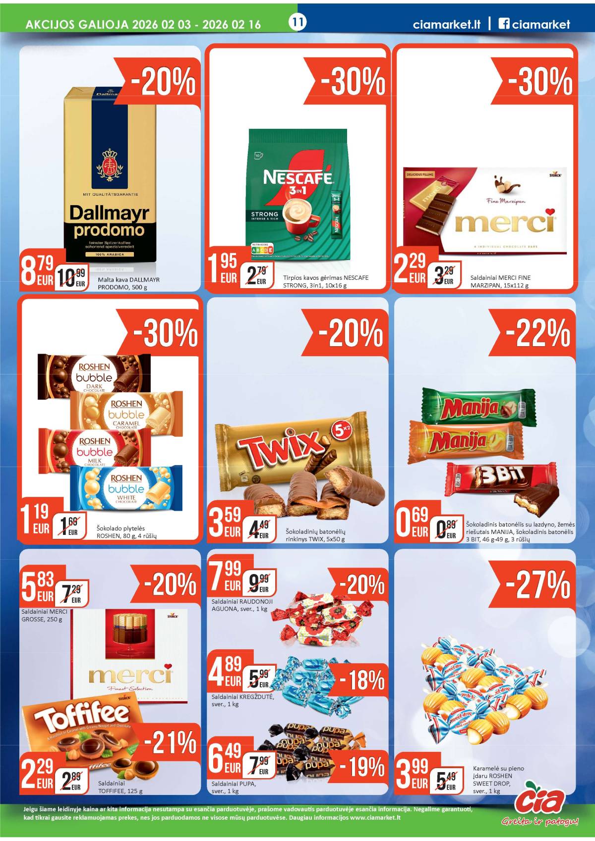 Čia Market - ČIA MARKET akcijų leidinys Nr. 3 (78) 11 puslapis