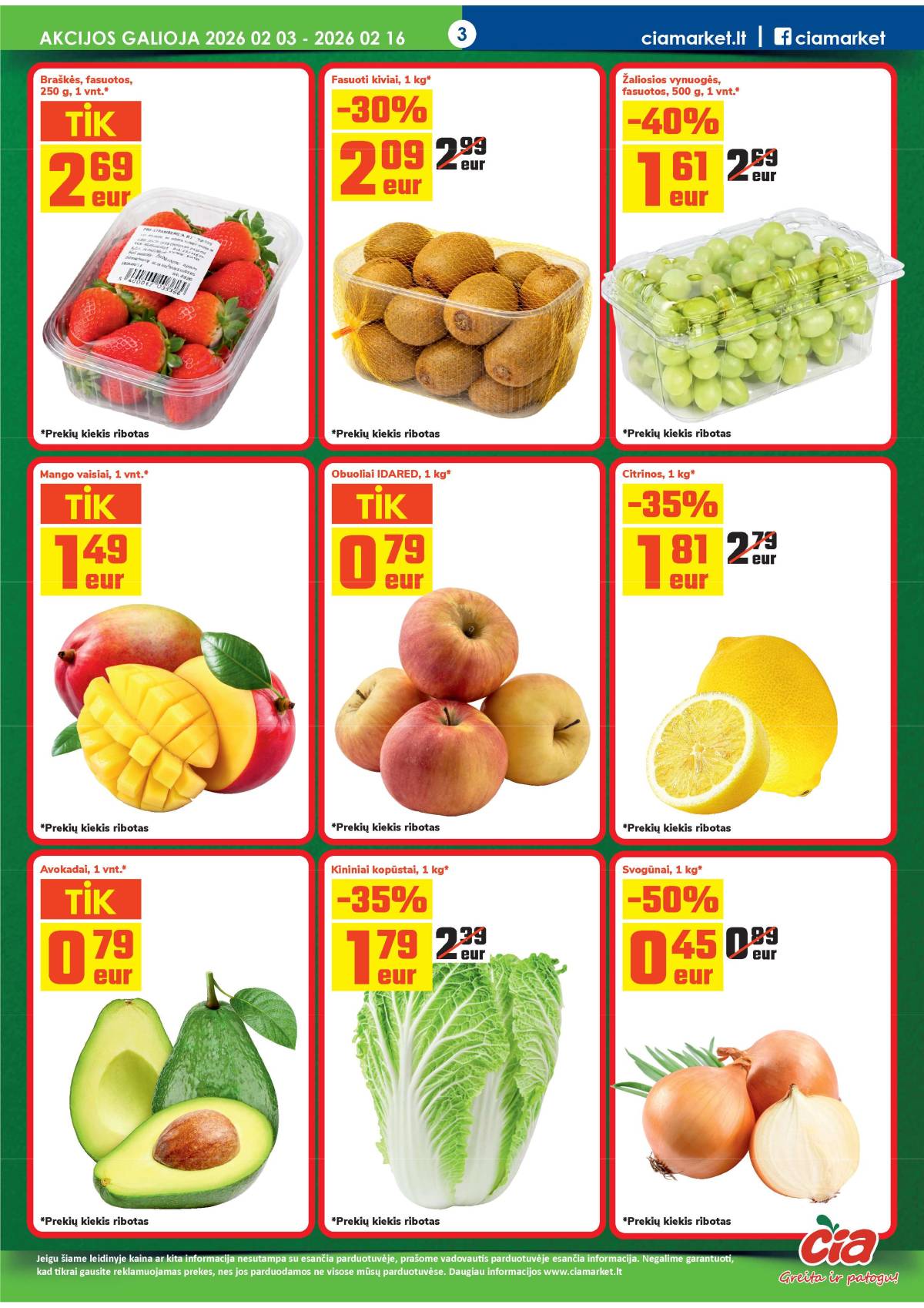 Čia Market - ČIA MARKET akcijų leidinys Nr. 3 (78) 3 puslapis