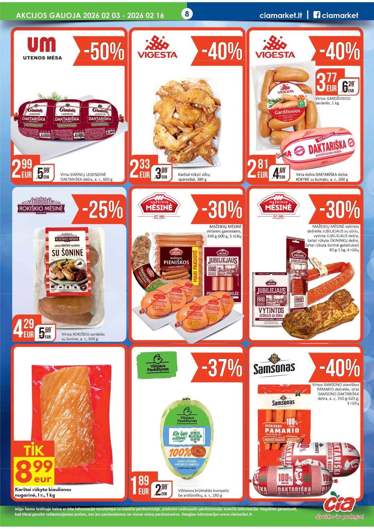 Čia Market - ČIA MARKET akcijų leidinys Nr. 3 (78) 8 puslapis