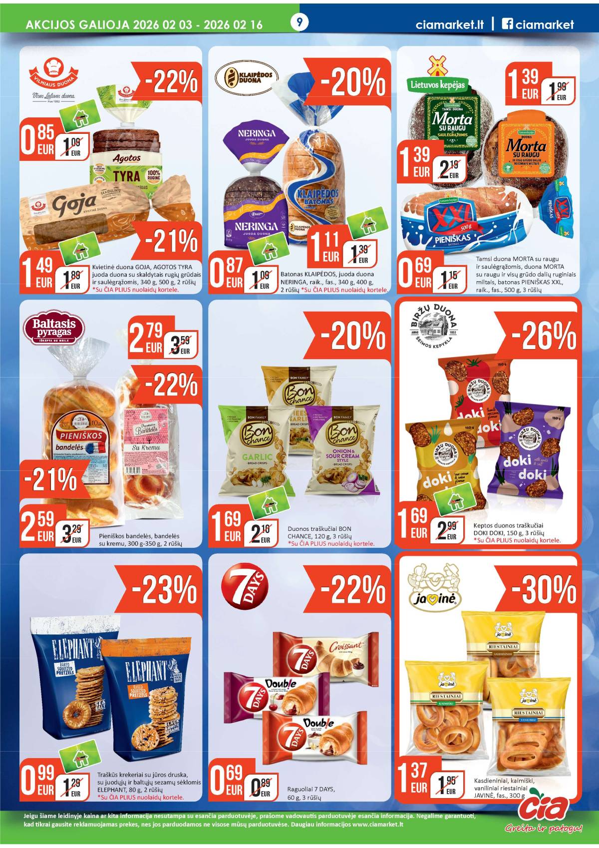 Čia Market - ČIA MARKET akcijų leidinys Nr. 3 (78) 9 puslapis