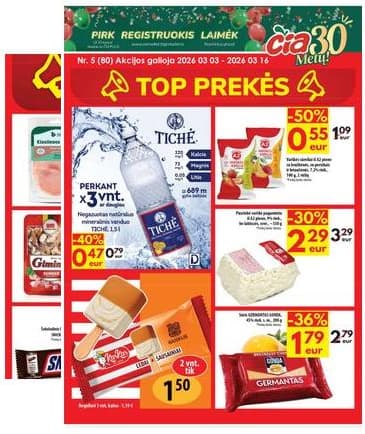 Čia Market - ČIA MARKET akcijų leidinys Nr. 5 (80) 2026-03-03 – 2026-03-16