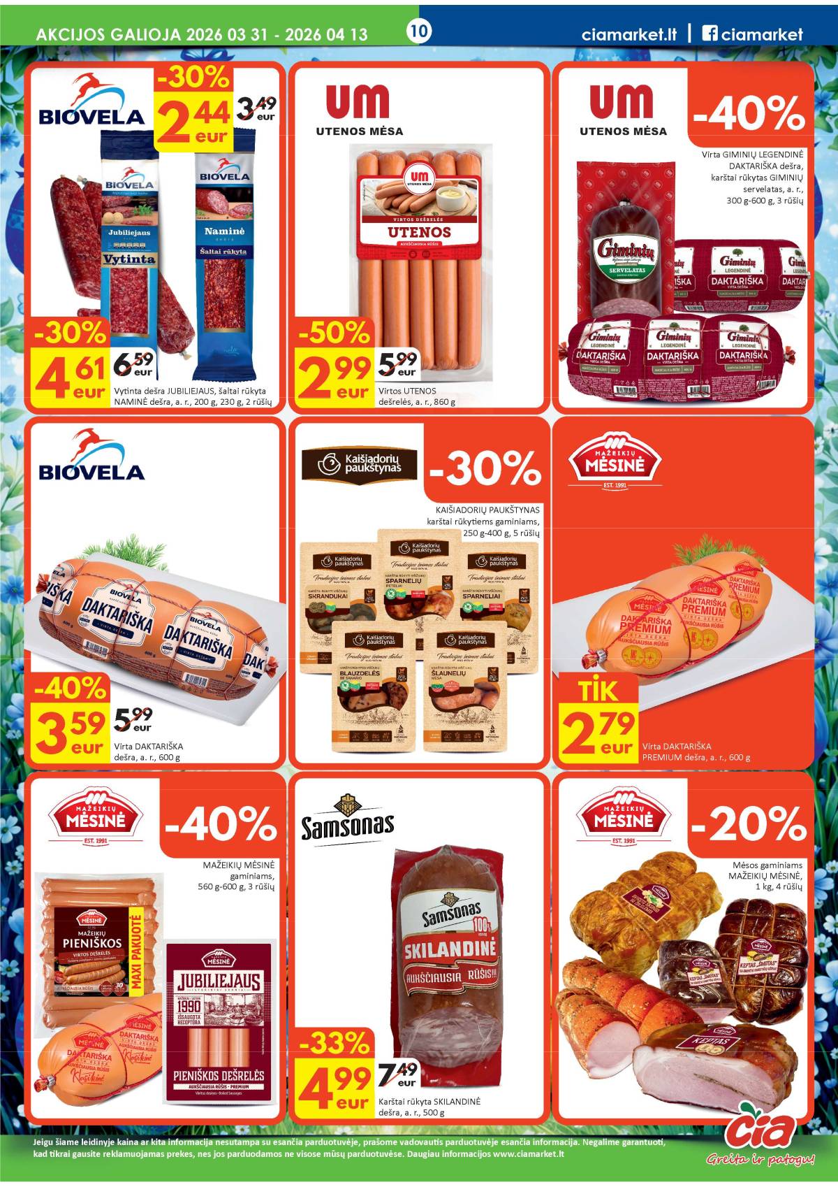 Čia Market - ČIA MARKET akcijų leidinys Nr. 7 (82) 10 puslapis