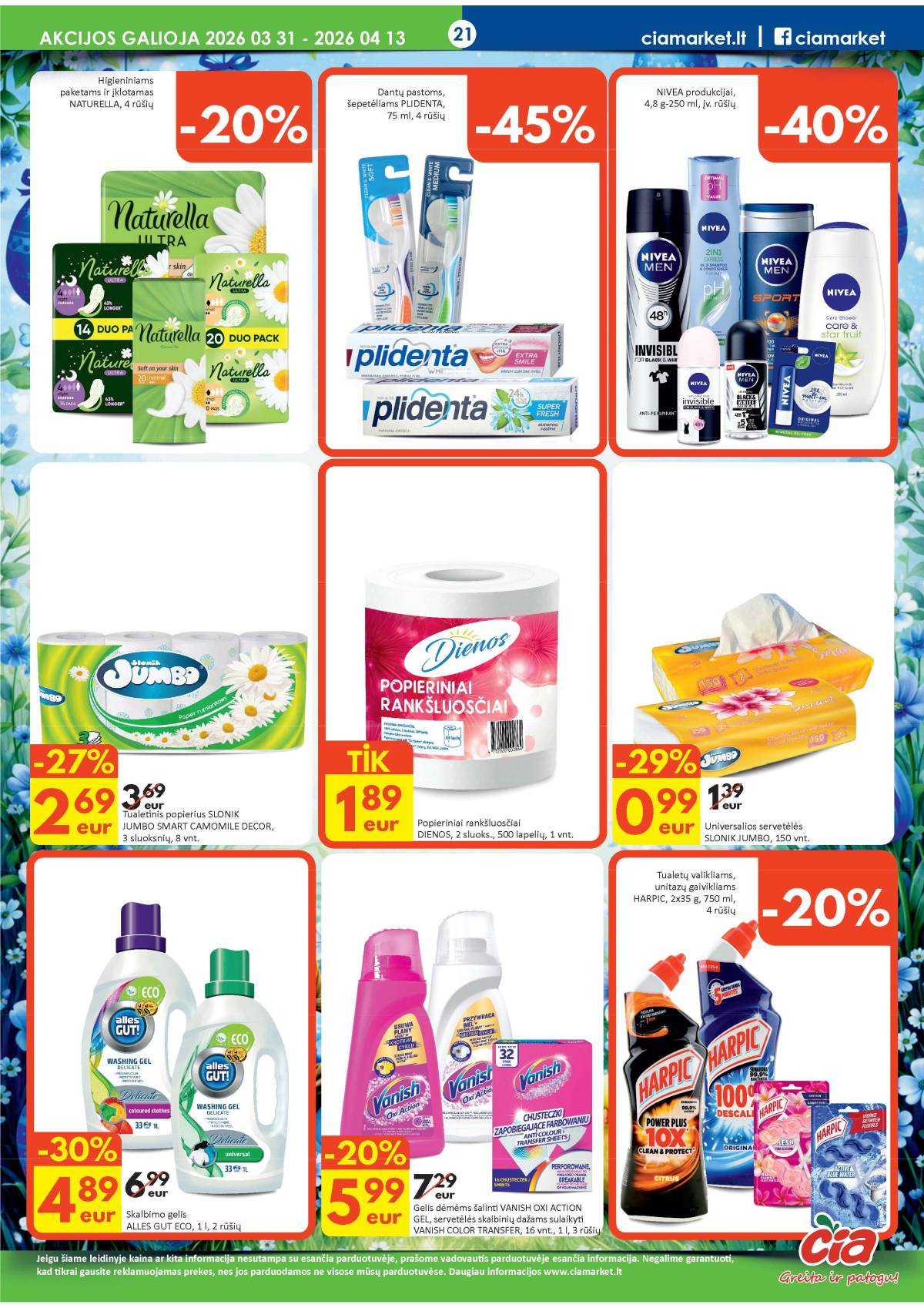 Čia Market - ČIA MARKET akcijų leidinys Nr. 7 (82) 21 puslapis