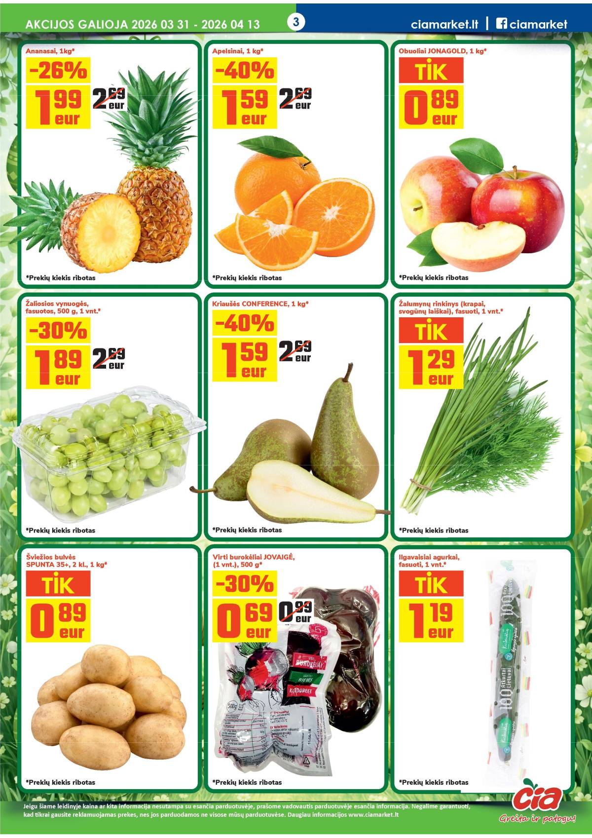 Čia Market - ČIA MARKET akcijų leidinys Nr. 7 (82) 3 puslapis