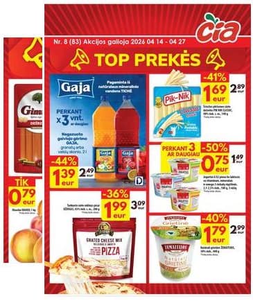 Čia Market - ČIA MARKET akcijų leidinys Nr. 8 (83) 2026-04-14 – 2026-04-27