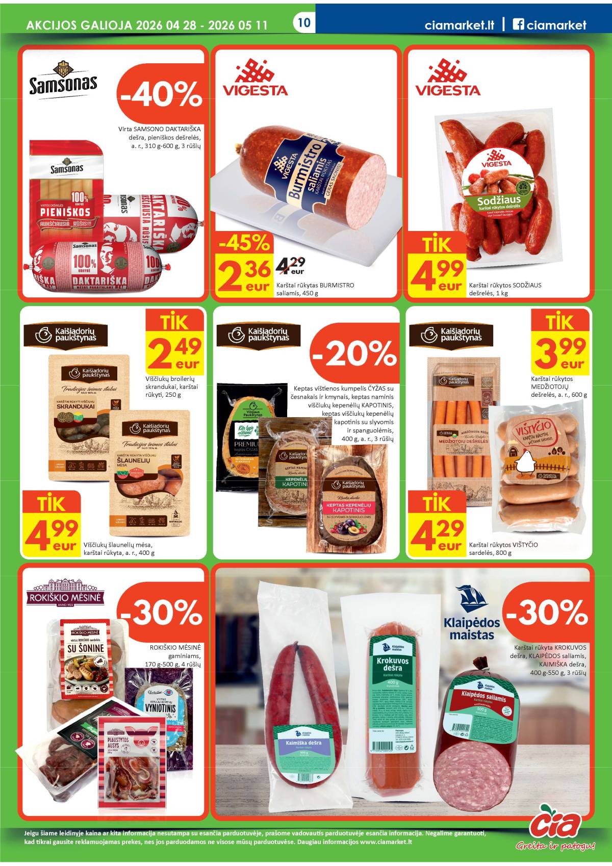 Čia Market - ČIA MARKET akcijų leidinys Nr. 9 (84) 10 puslapis