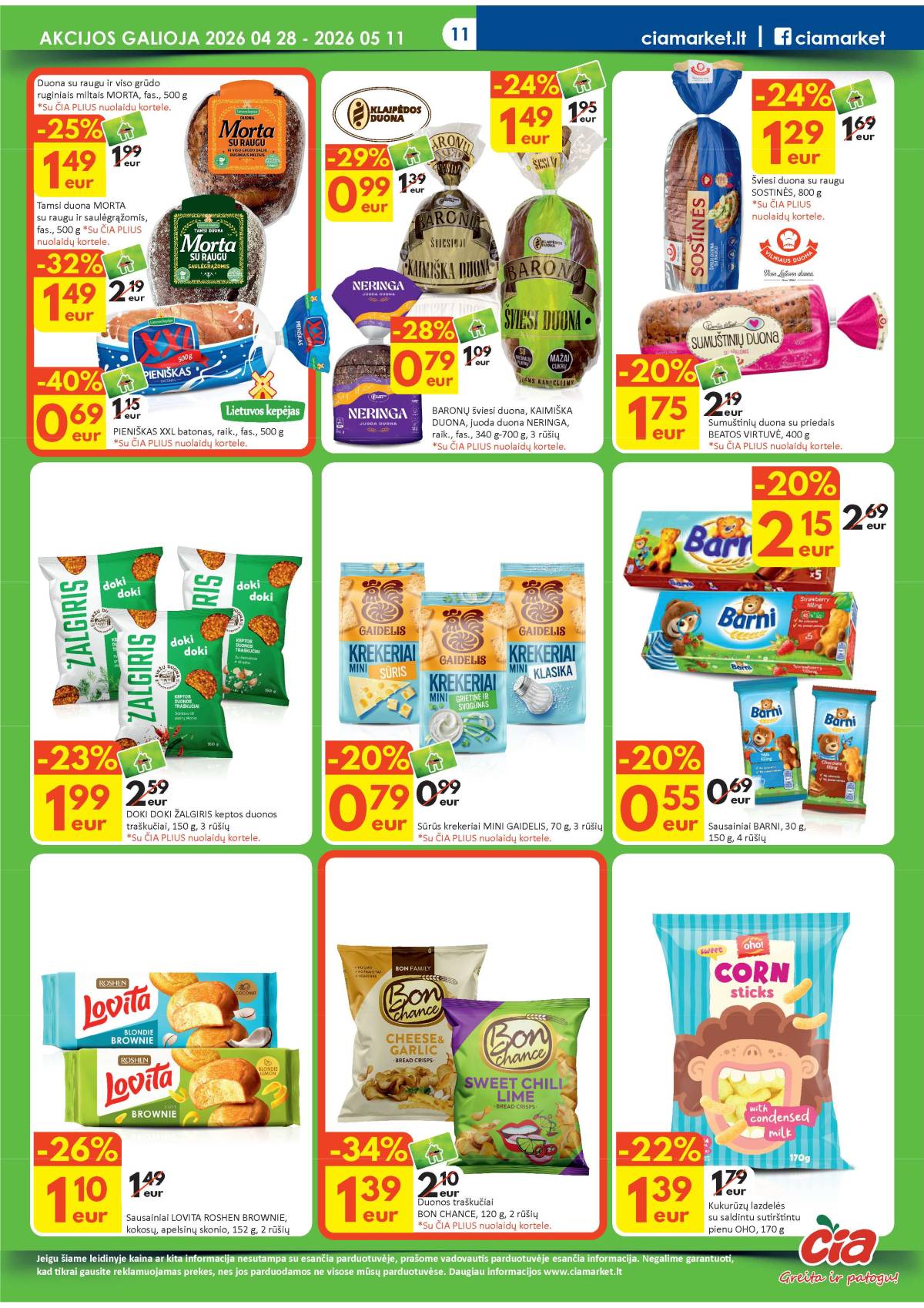 Čia Market - ČIA MARKET akcijų leidinys Nr. 9 (84) 11 puslapis