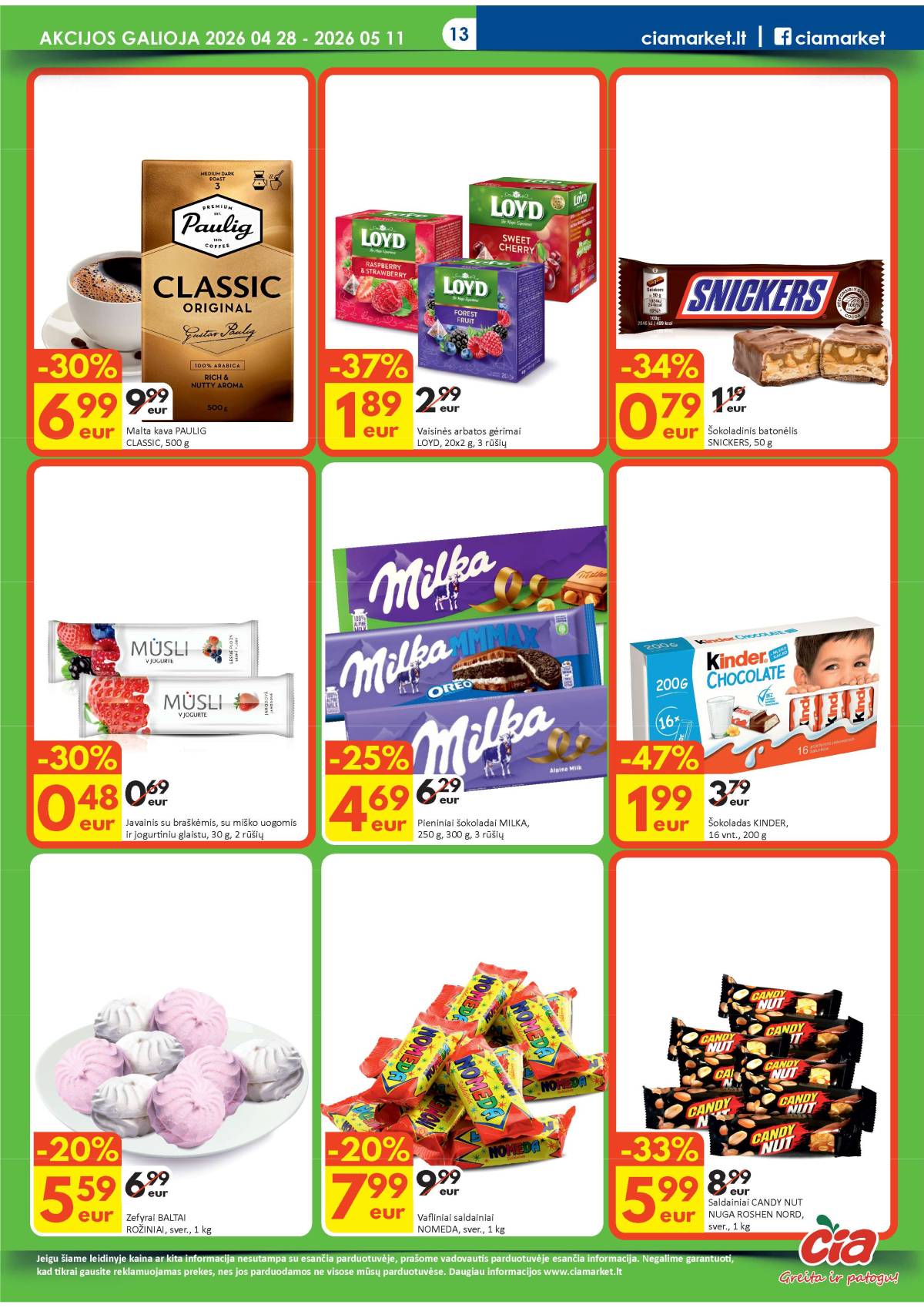 Čia Market - ČIA MARKET akcijų leidinys Nr. 9 (84) 13 puslapis