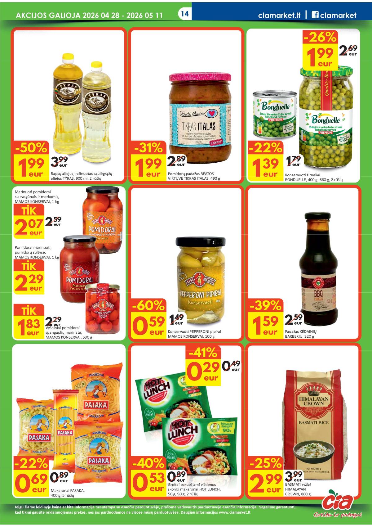 Čia Market - ČIA MARKET akcijų leidinys Nr. 9 (84) 14 puslapis