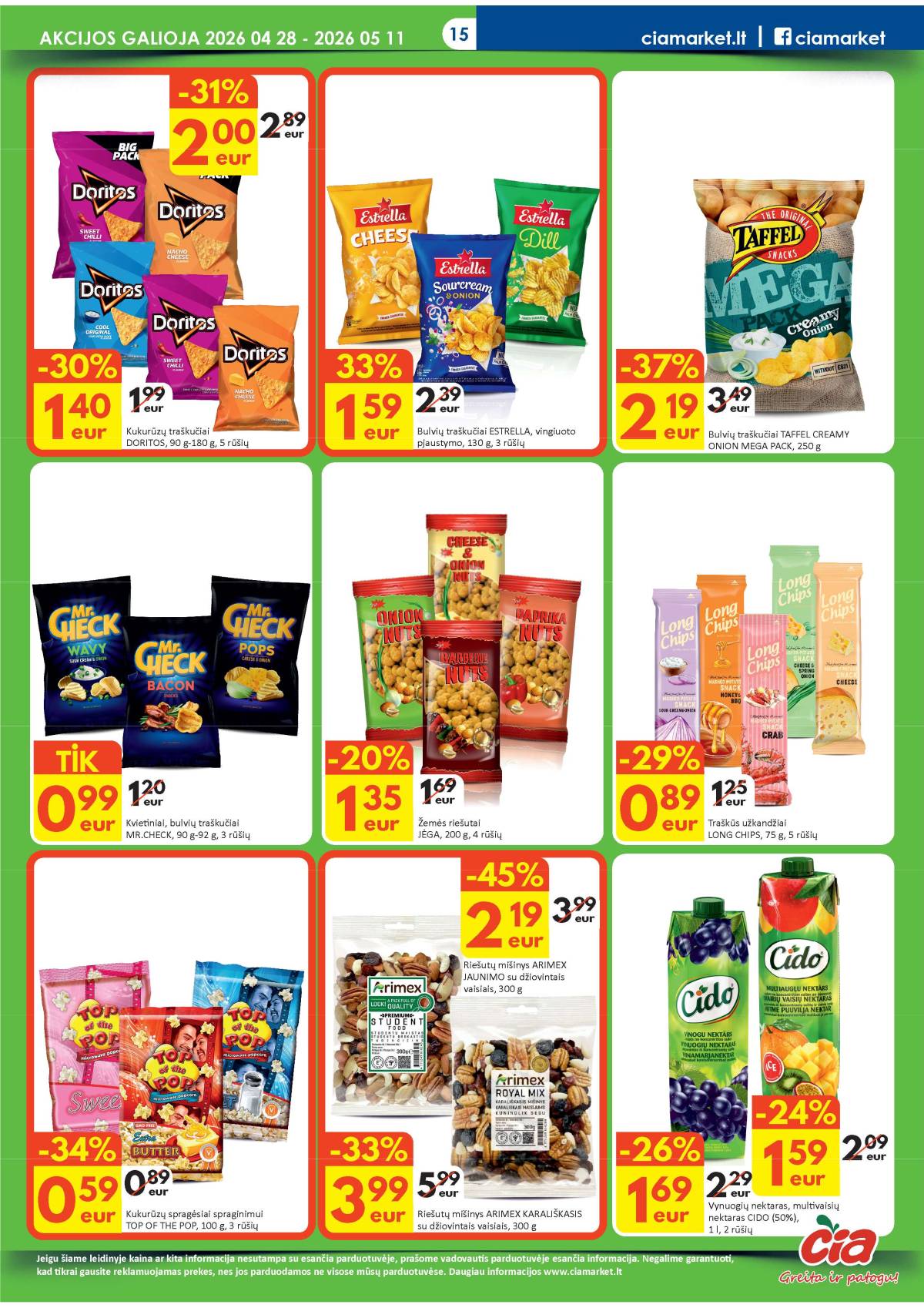 Čia Market - ČIA MARKET akcijų leidinys Nr. 9 (84) 15 puslapis