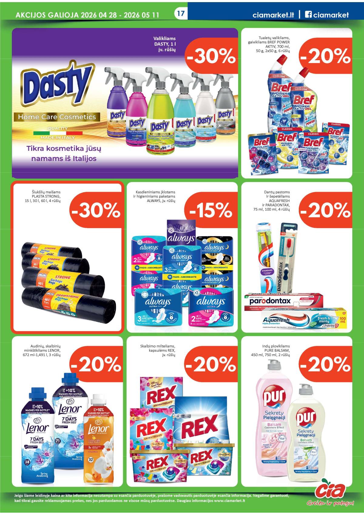 Čia Market - ČIA MARKET akcijų leidinys Nr. 9 (84) 17 puslapis