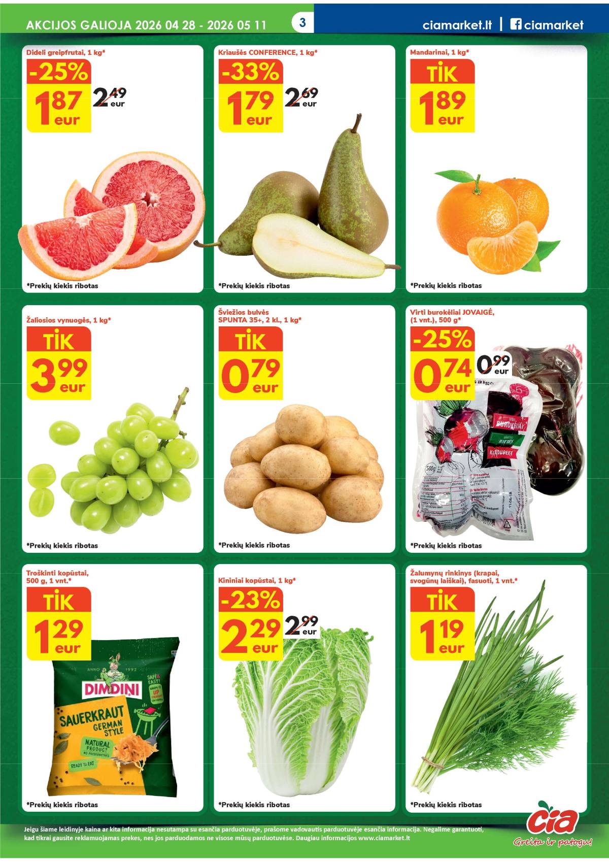 Čia Market - ČIA MARKET akcijų leidinys Nr. 9 (84) 3 puslapis