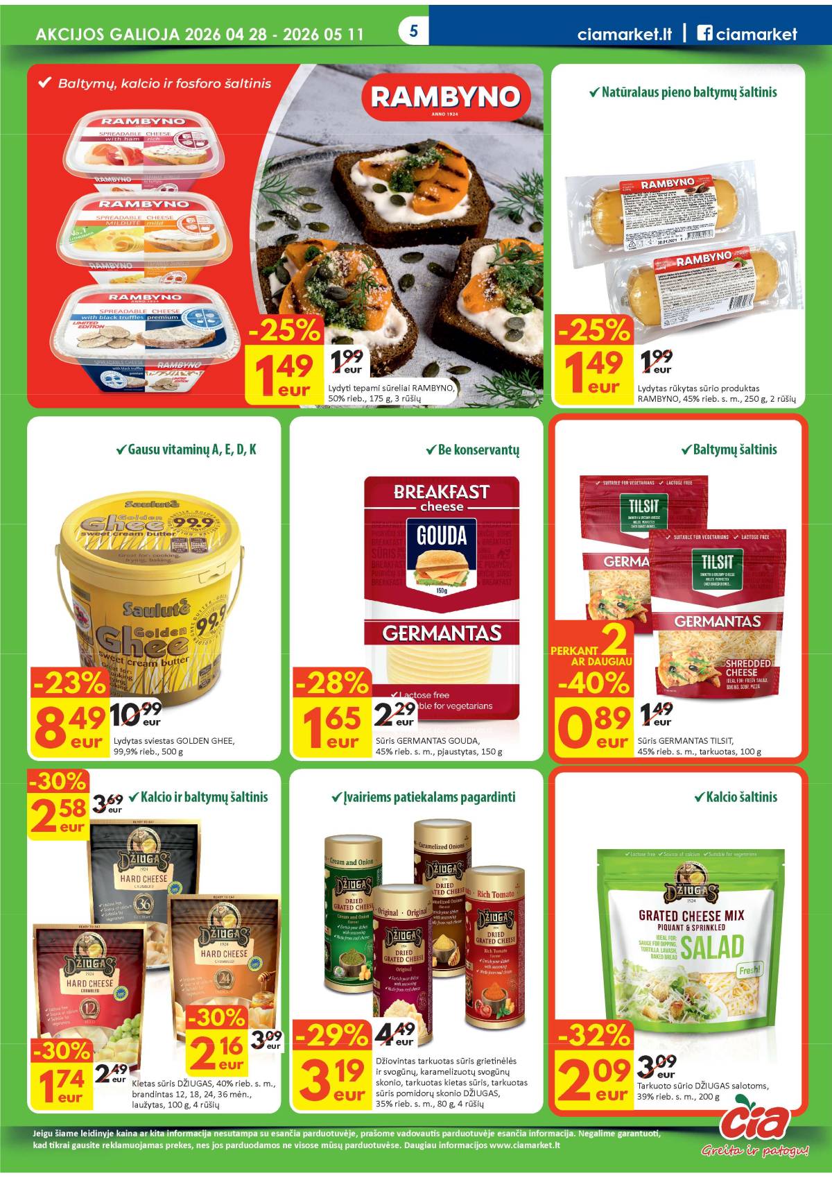 Čia Market - ČIA MARKET akcijų leidinys Nr. 9 (84) 5 puslapis