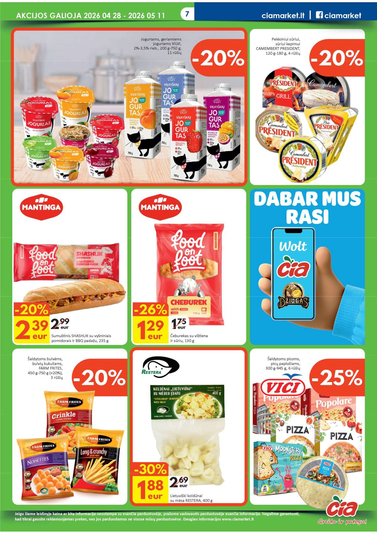 Čia Market - ČIA MARKET akcijų leidinys Nr. 9 (84) 7 puslapis