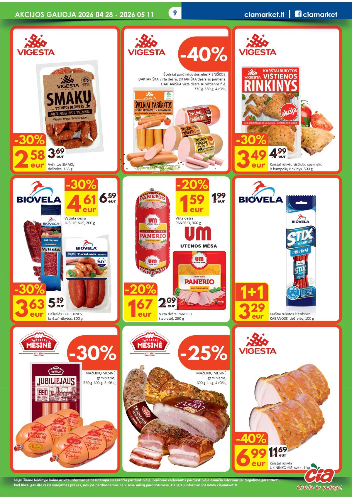 Čia Market - ČIA MARKET akcijų leidinys Nr. 9 (84) 9 puslapis