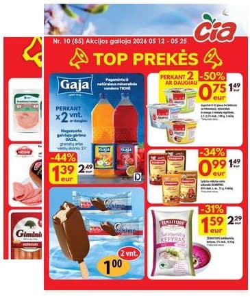 Čia Market - ČIA MARKET akcijų leidinys Nr. 10 (85) 2026-05-12 – 2026-05-25