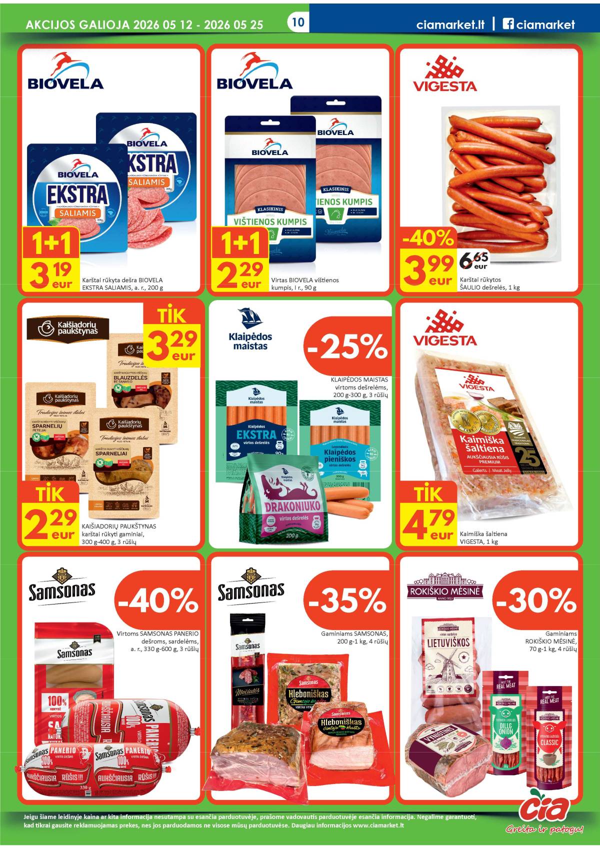 Čia Market - ČIA MARKET akcijų leidinys Nr. 10 (85) 10 puslapis