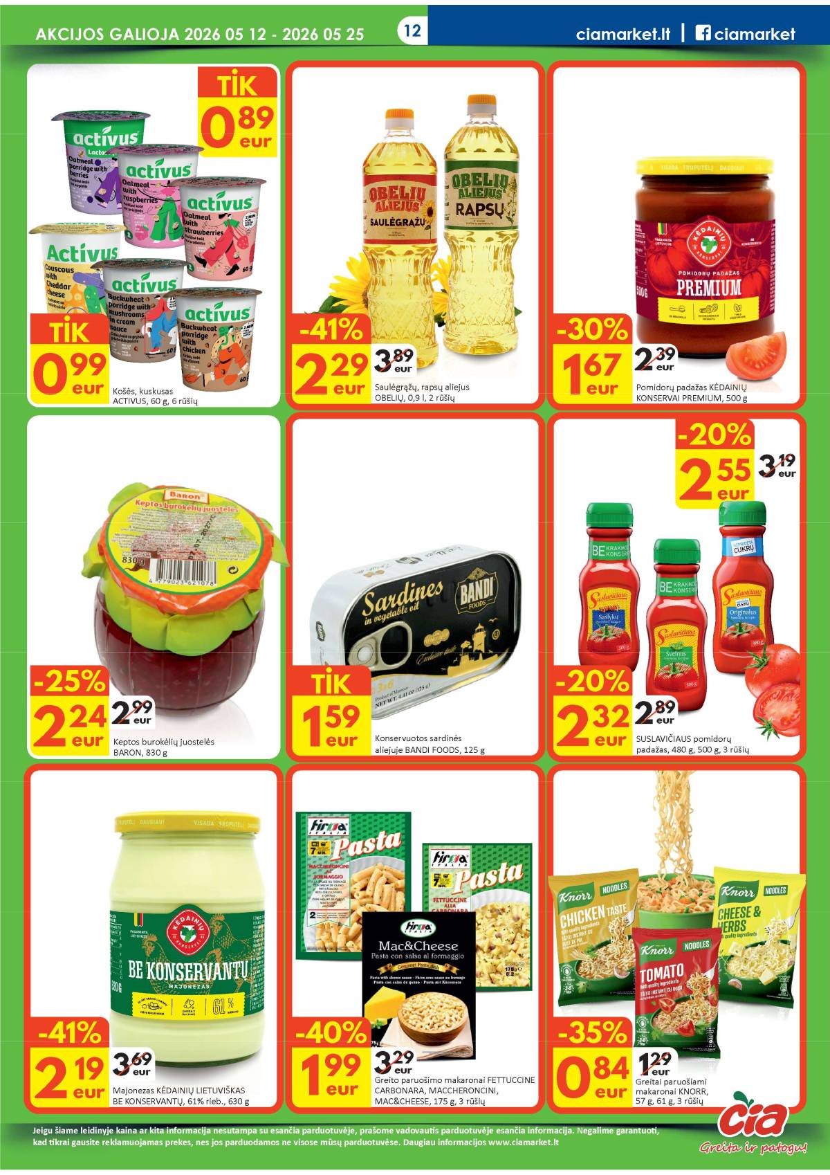 Čia Market - ČIA MARKET akcijų leidinys Nr. 10 (85) 12 puslapis
