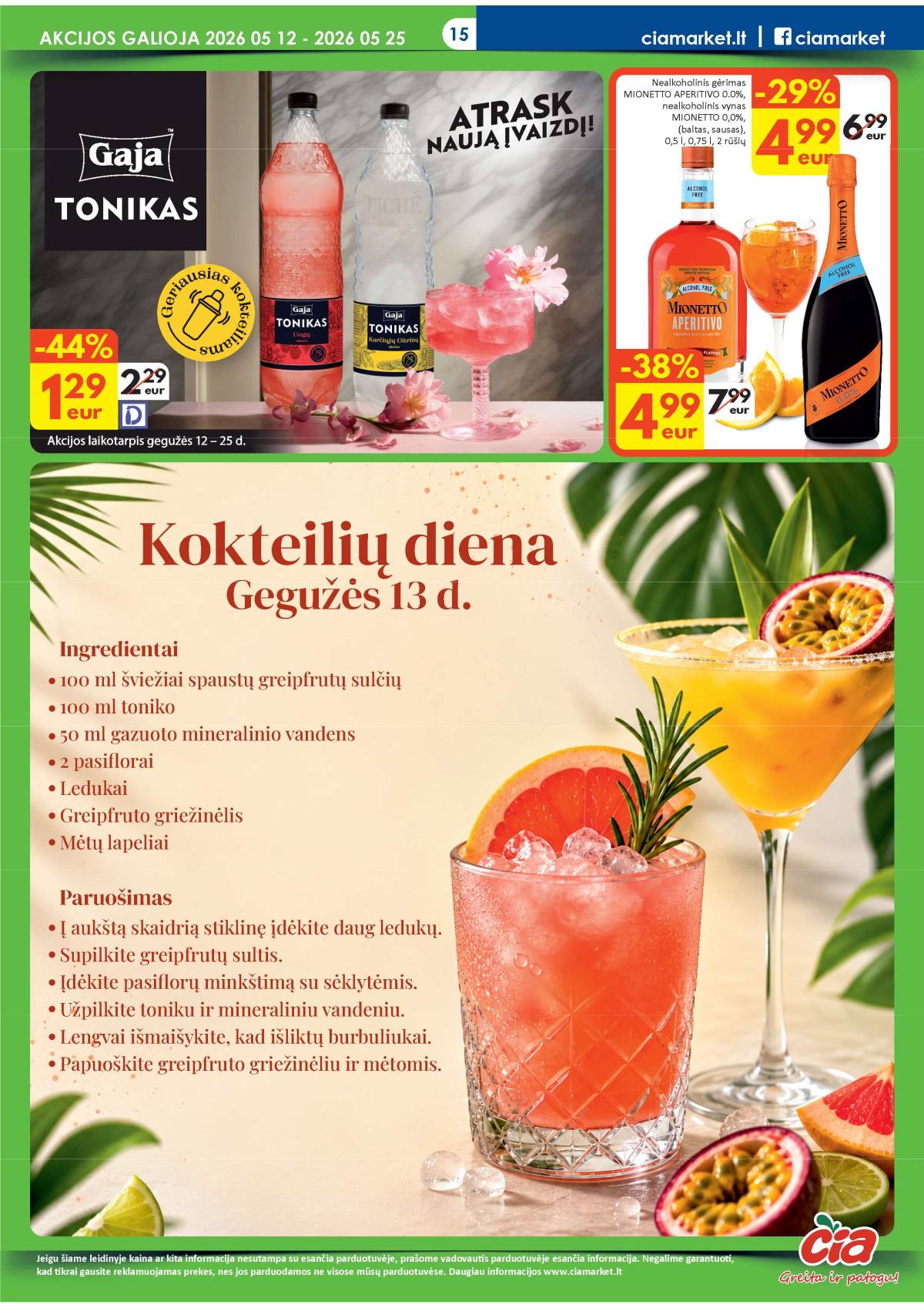 Čia Market - ČIA MARKET akcijų leidinys Nr. 10 (85) 15 puslapis