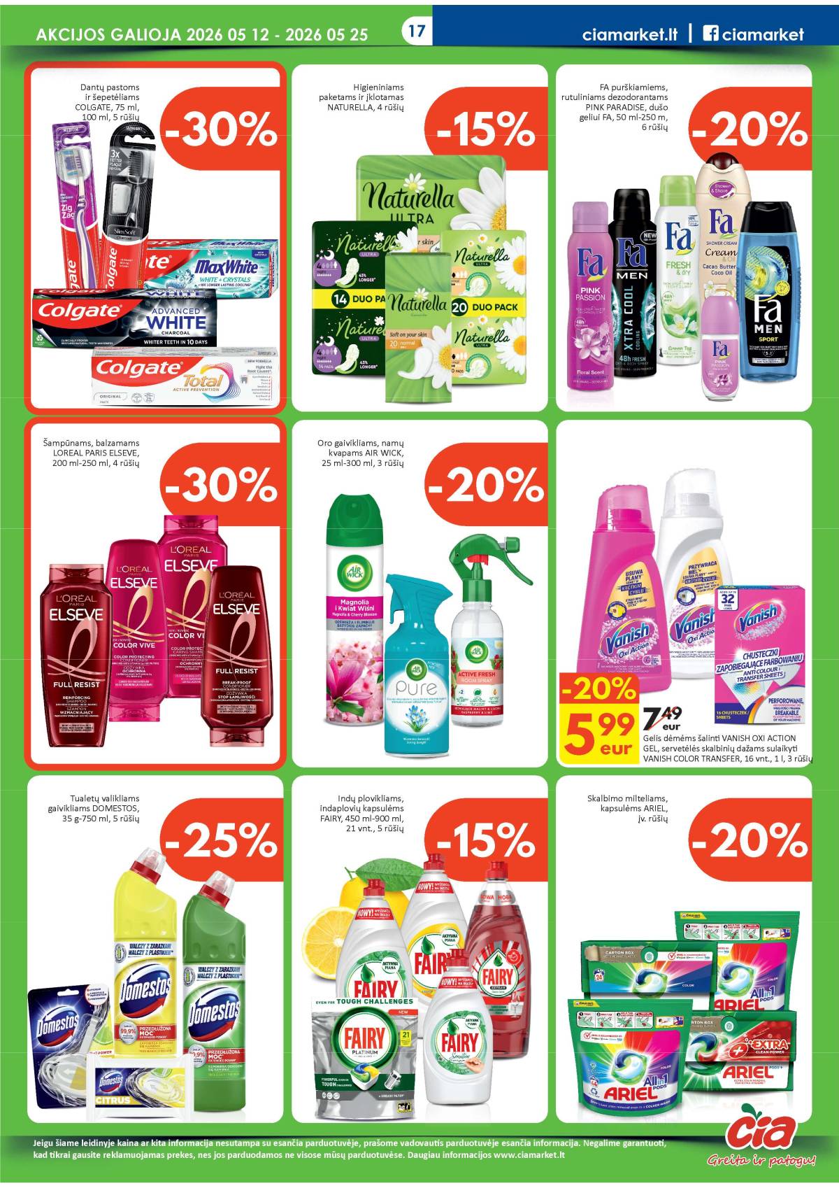 Čia Market - ČIA MARKET akcijų leidinys Nr. 10 (85) 17 puslapis