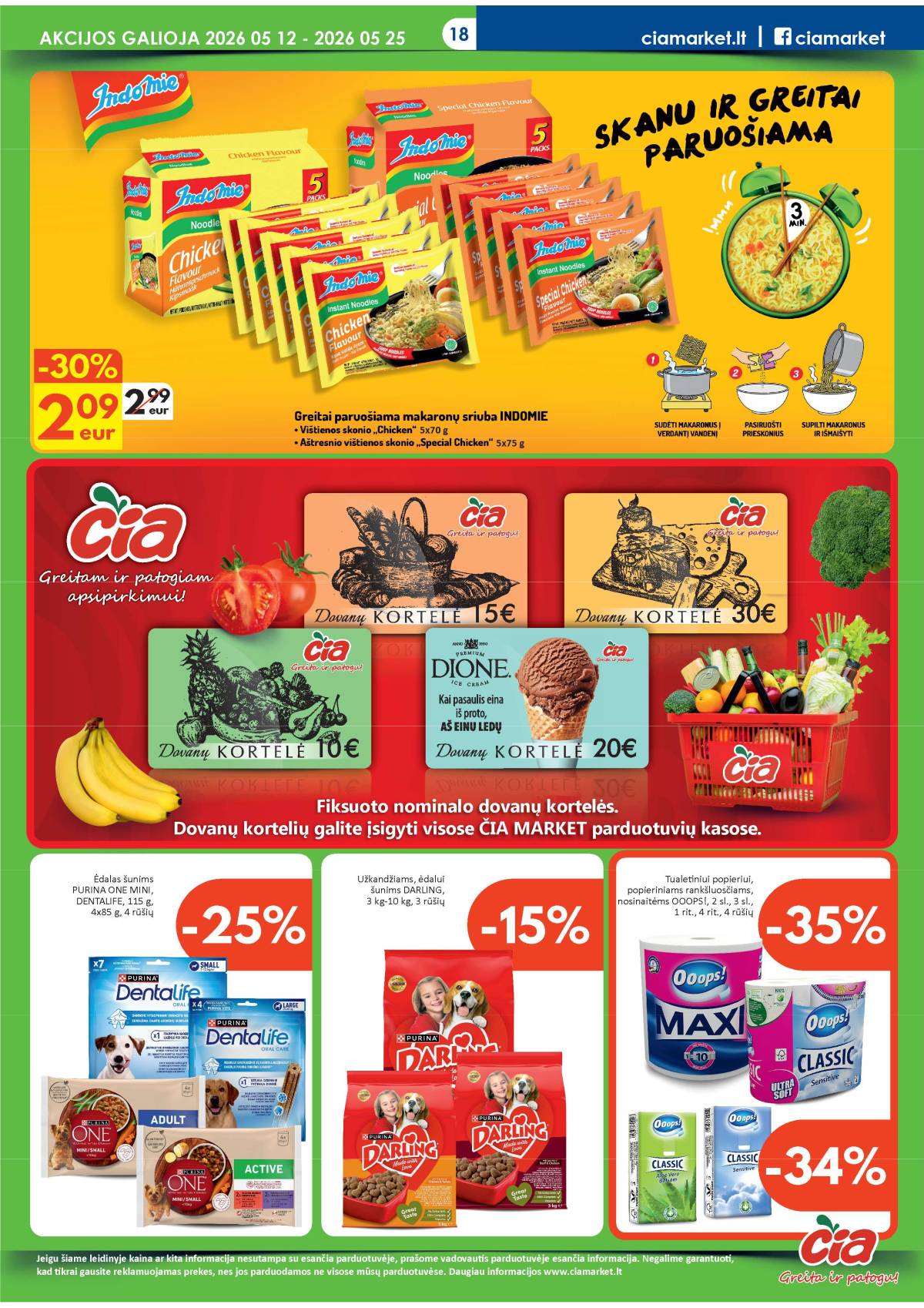 Čia Market - ČIA MARKET akcijų leidinys Nr. 10 (85) 18 puslapis