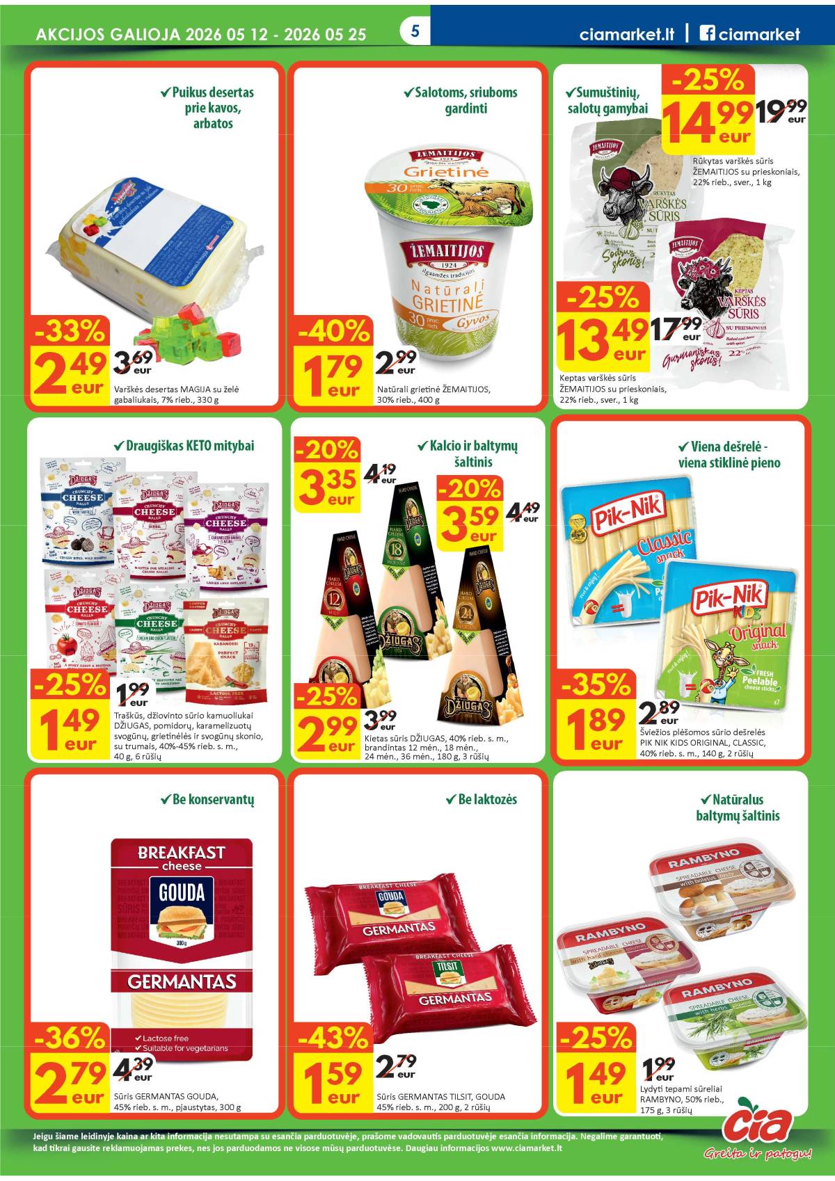 Čia Market - ČIA MARKET akcijų leidinys Nr. 10 (85) 5 puslapis