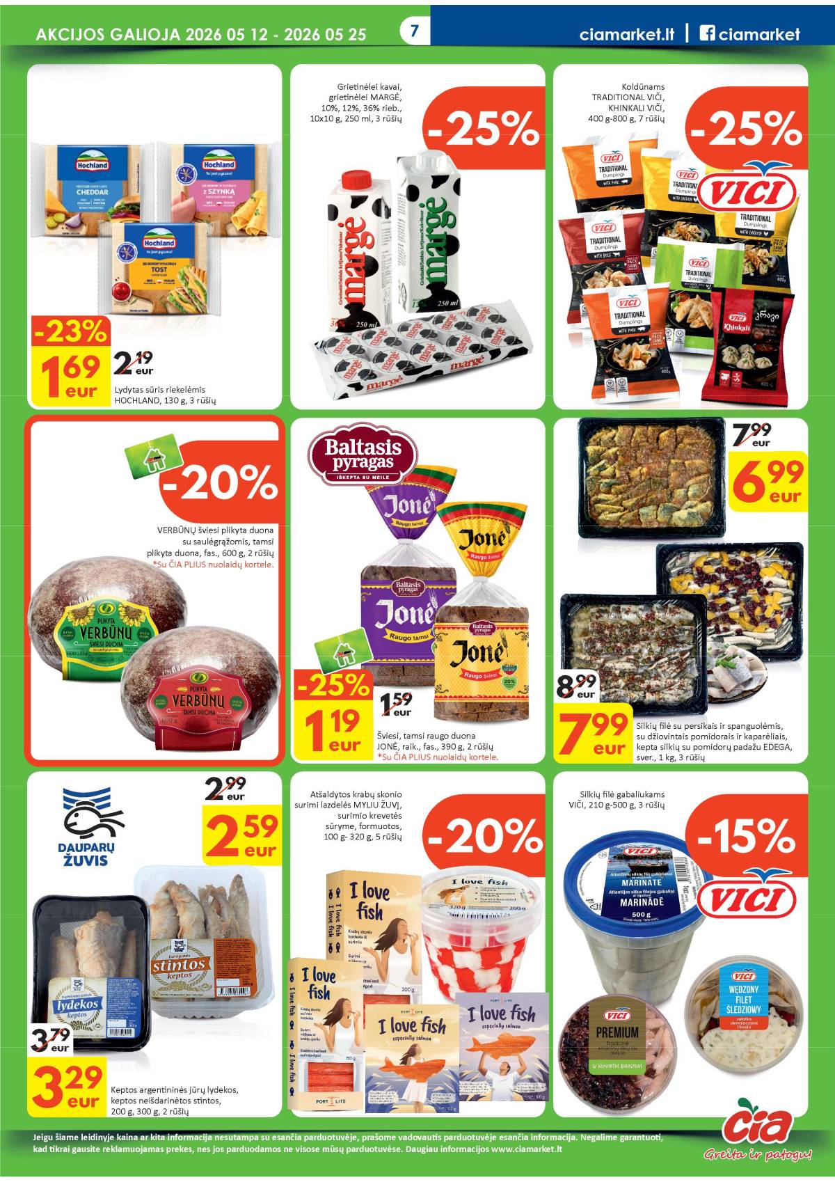 Čia Market - ČIA MARKET akcijų leidinys Nr. 10 (85) 7 puslapis