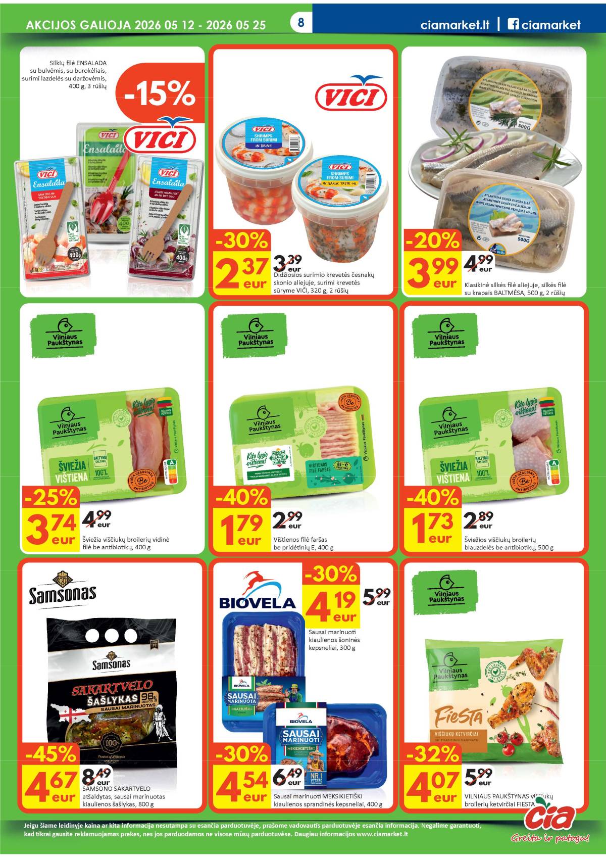 Čia Market - ČIA MARKET akcijų leidinys Nr. 10 (85) 8 puslapis
